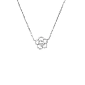 14K GOLD DIAMOND CAMILIA NECKLACE