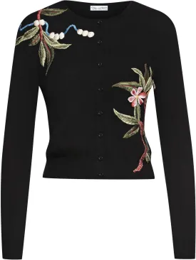 22FE145TPF Floral embroidered cardigan