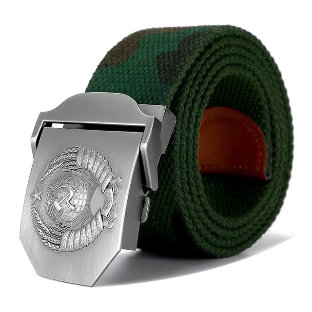 3D Soviet National Emblem Canvas Military Belt