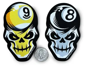 8-9 Ball Skull Patch