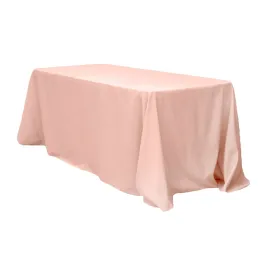 90"x156" Rectangular Oblong Polyester Tablecloth - Blush/Rose Gold