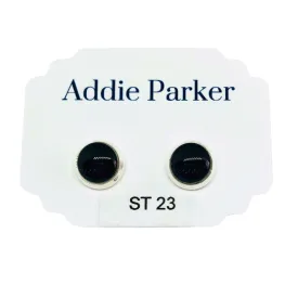 ADDIE PARKER STUD EARRINGS BLACK SOLID