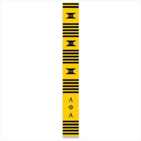 Alpha Bright Gold Letters Kente Cloth Stole