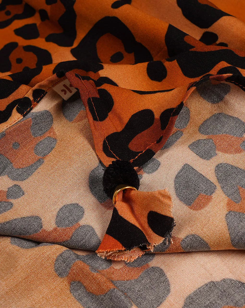 Animal Skin Screen Print Rayon Scarf