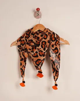 Animal Skin Screen Print Rayon Scarf