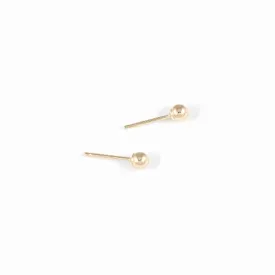 Ball Stud Earrings – 18k Yellow Gold – Small