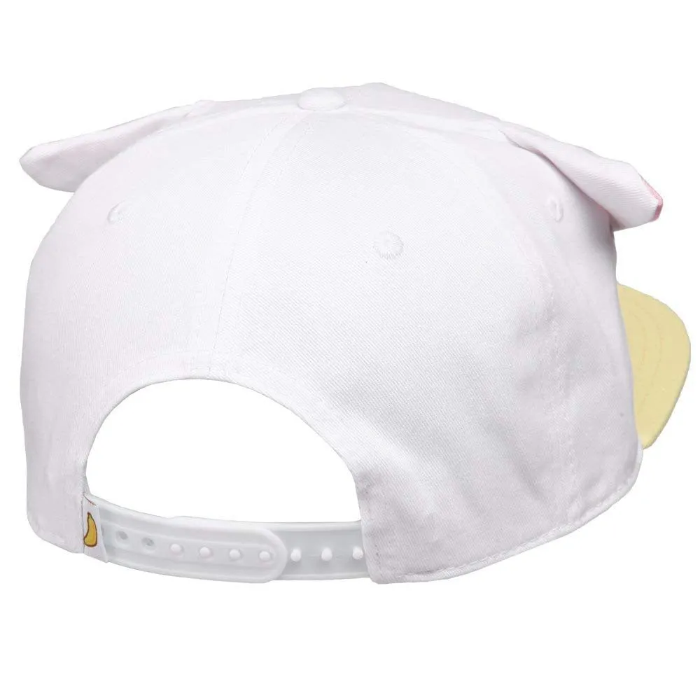 Bananya Face with Ears Snapback Cap