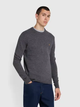 Birchall Crew Neck Lambswool Sweater In Farah Grey Marl