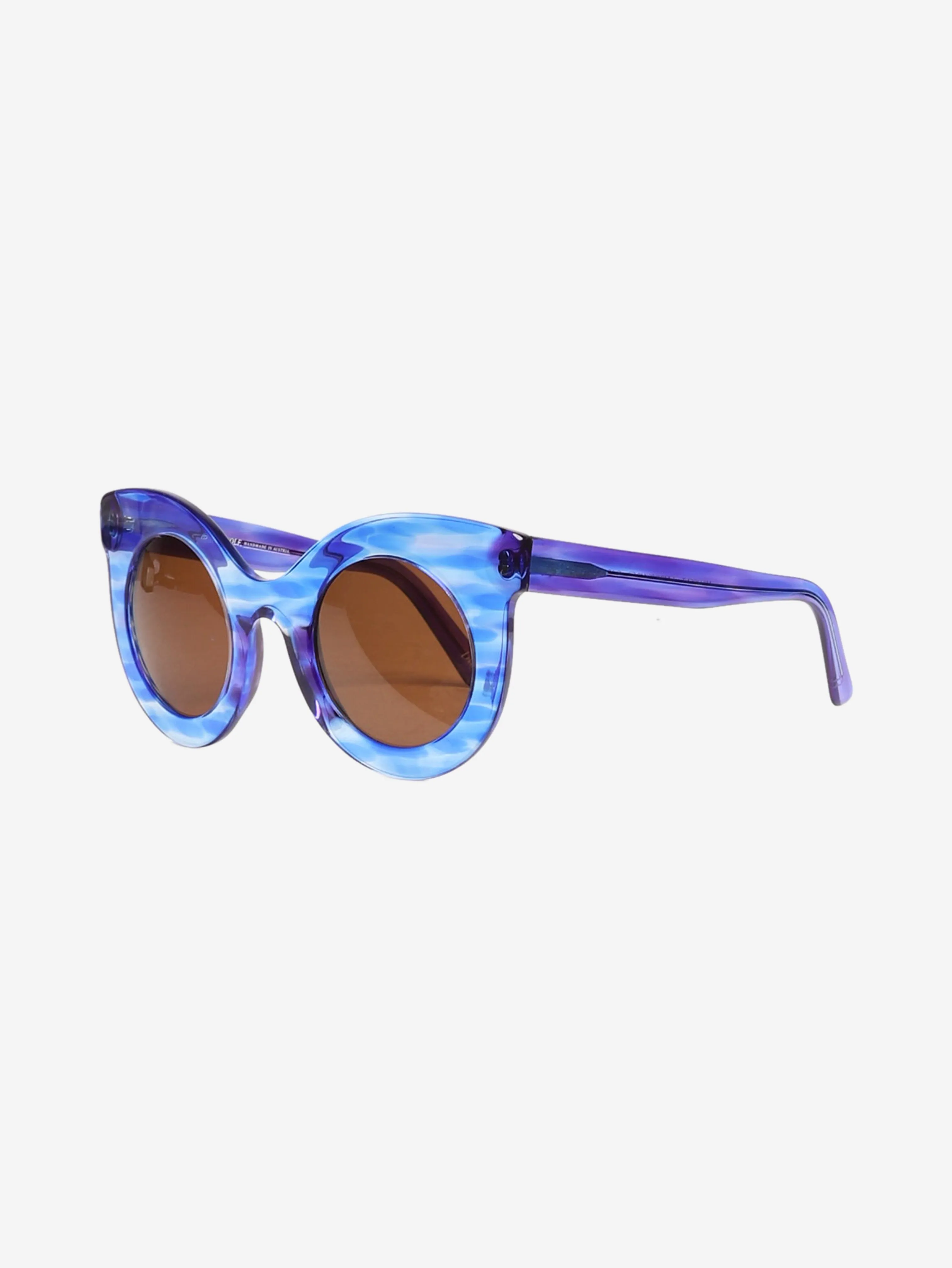 Blue cat eye sunglasses