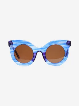 Blue cat eye sunglasses