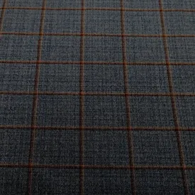 Blue Dark Check SCABAL super 130's Fabric