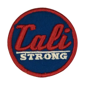 CALI Strong Red White Blue Round 3D Hook-and-Loop Morale Patch