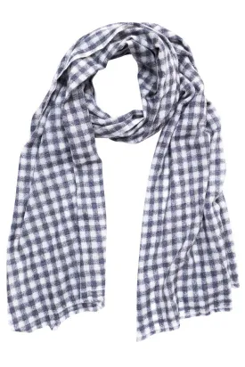 Checked Wool Scarf