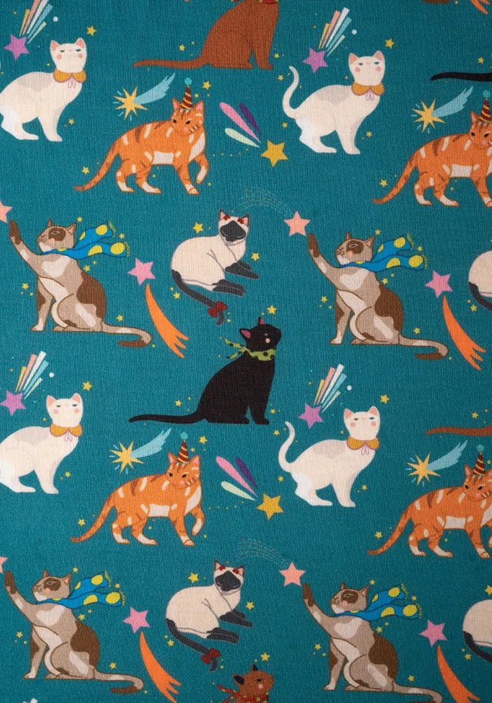 Children's Playful Cats Print Dress (Sheba)