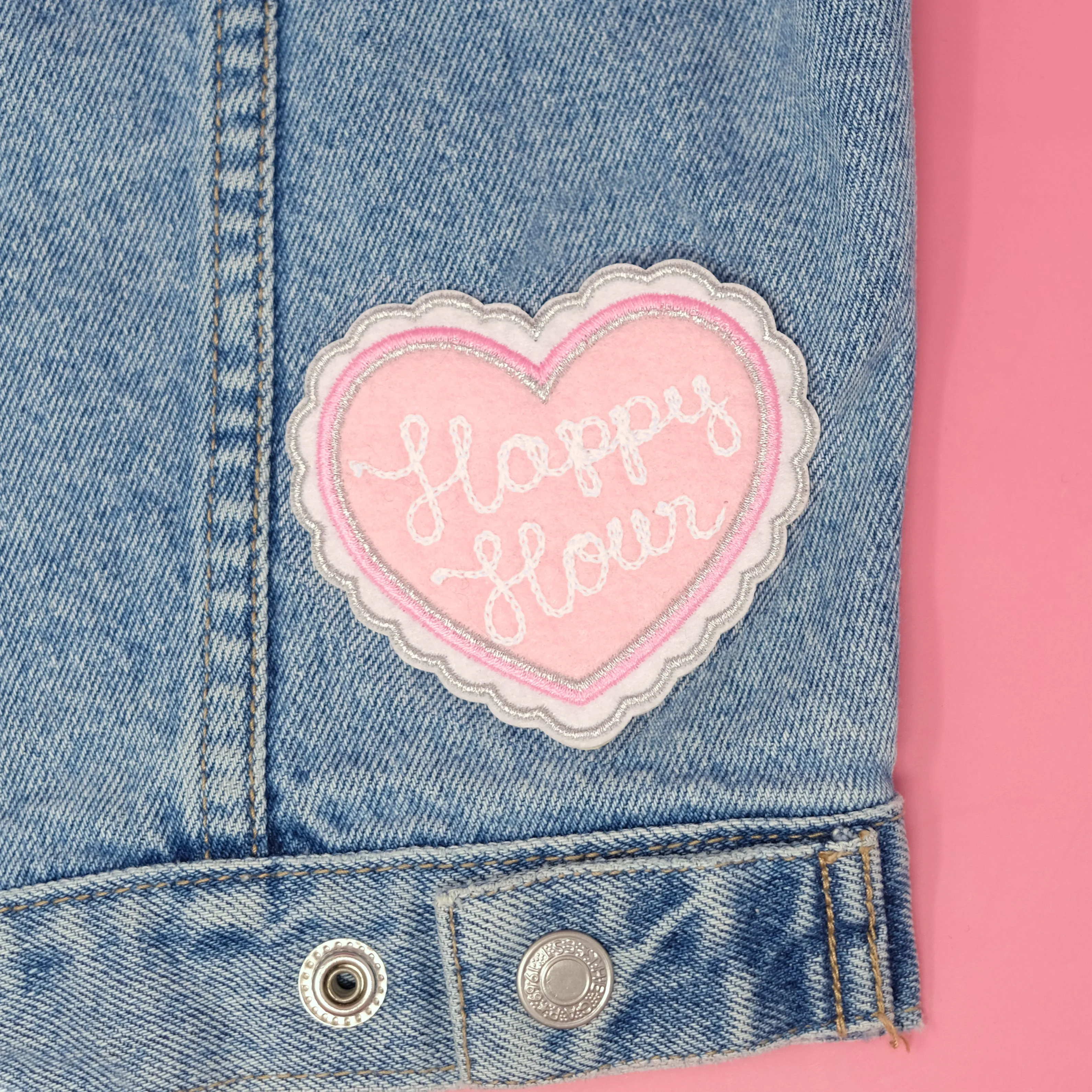 Custom Scalloped Heart Patch