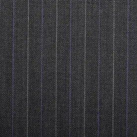 Dark Grey Herrinbone With Purple Stripe Quartz Super 100's Suiting