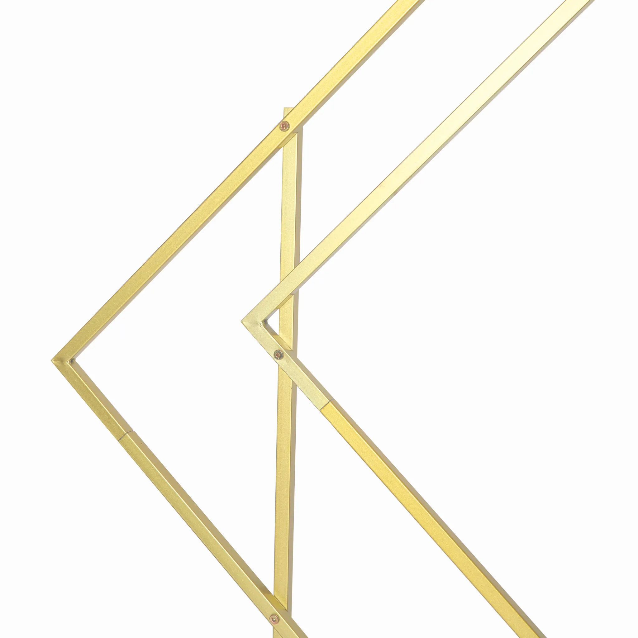 Diamond Shape Metal Arch Frame Backdrop Party Stand - Gold