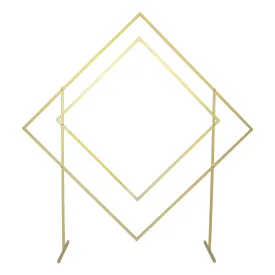 Diamond Shape Metal Arch Frame Backdrop Party Stand - Gold