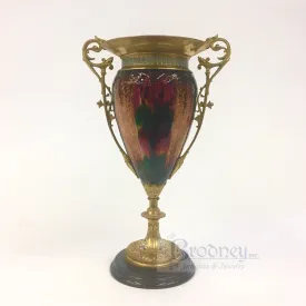 French Enamel on Copper Vase with Champlevé details