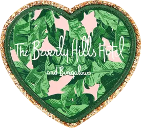 Glitter Varsity The Beverly Hills Hotel Heart Patch