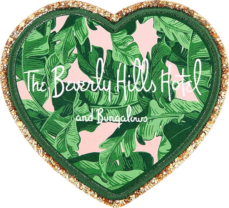 Glitter Varsity The Beverly Hills Hotel Heart Patch