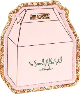 Glitter Varsity The Beverly Hills Hotel To Go Box Patch