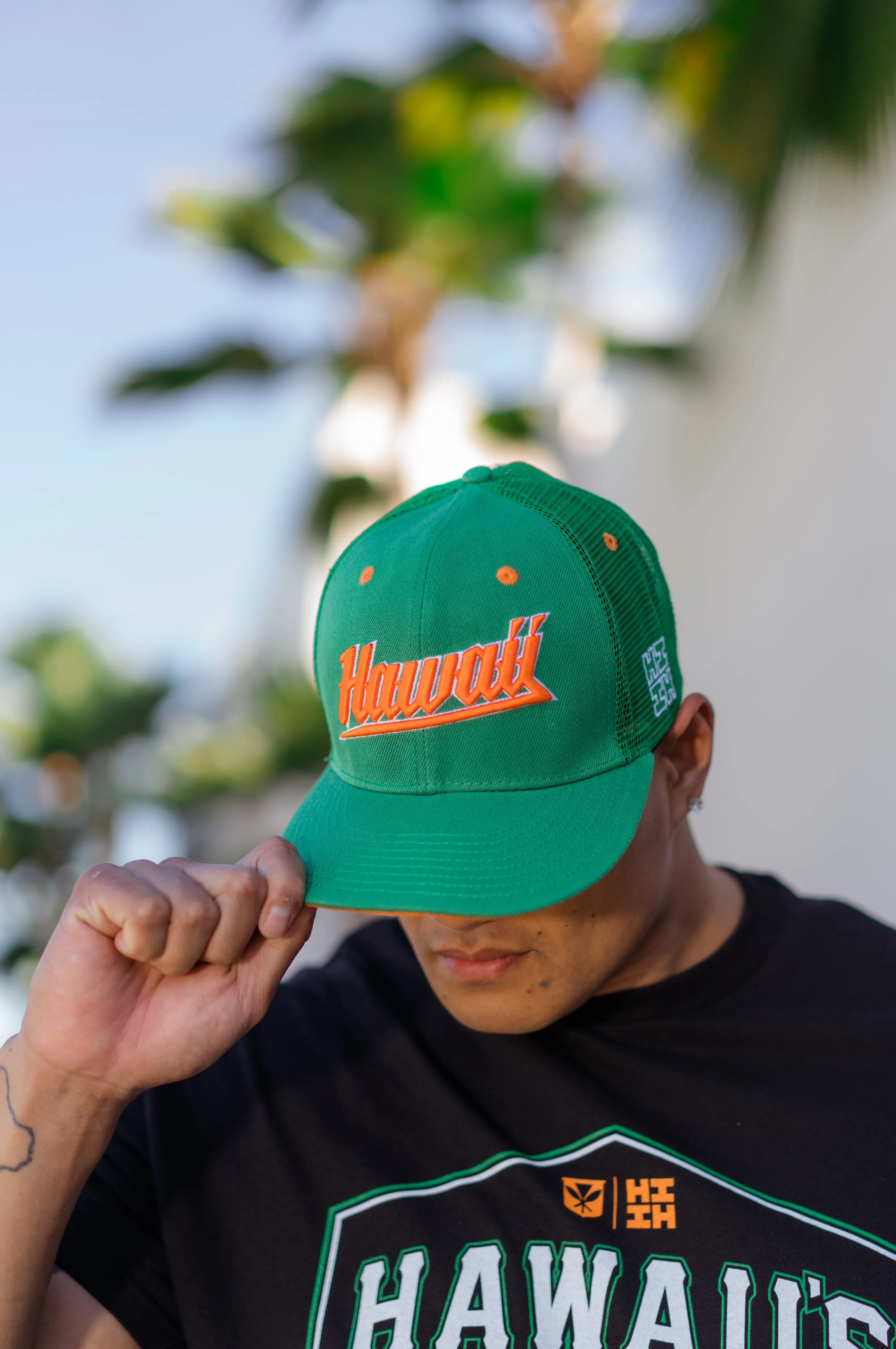 GREEN & ORANGE HAWAII SLANT TRUCKER