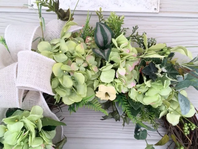 Hydrangea Wreath, Spring wreaths, Wreaths for the front door