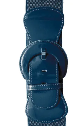 Kitty Deluxe Wide Cinch Belt in Navy