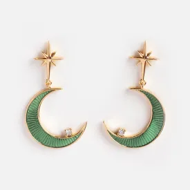 La Lune Teal Green Earrings