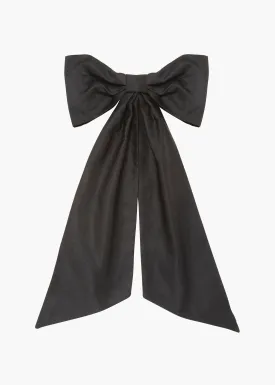 Leander Bow Barrette -- Black