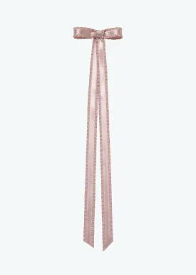 Mabel Bow Barrette -- Blush