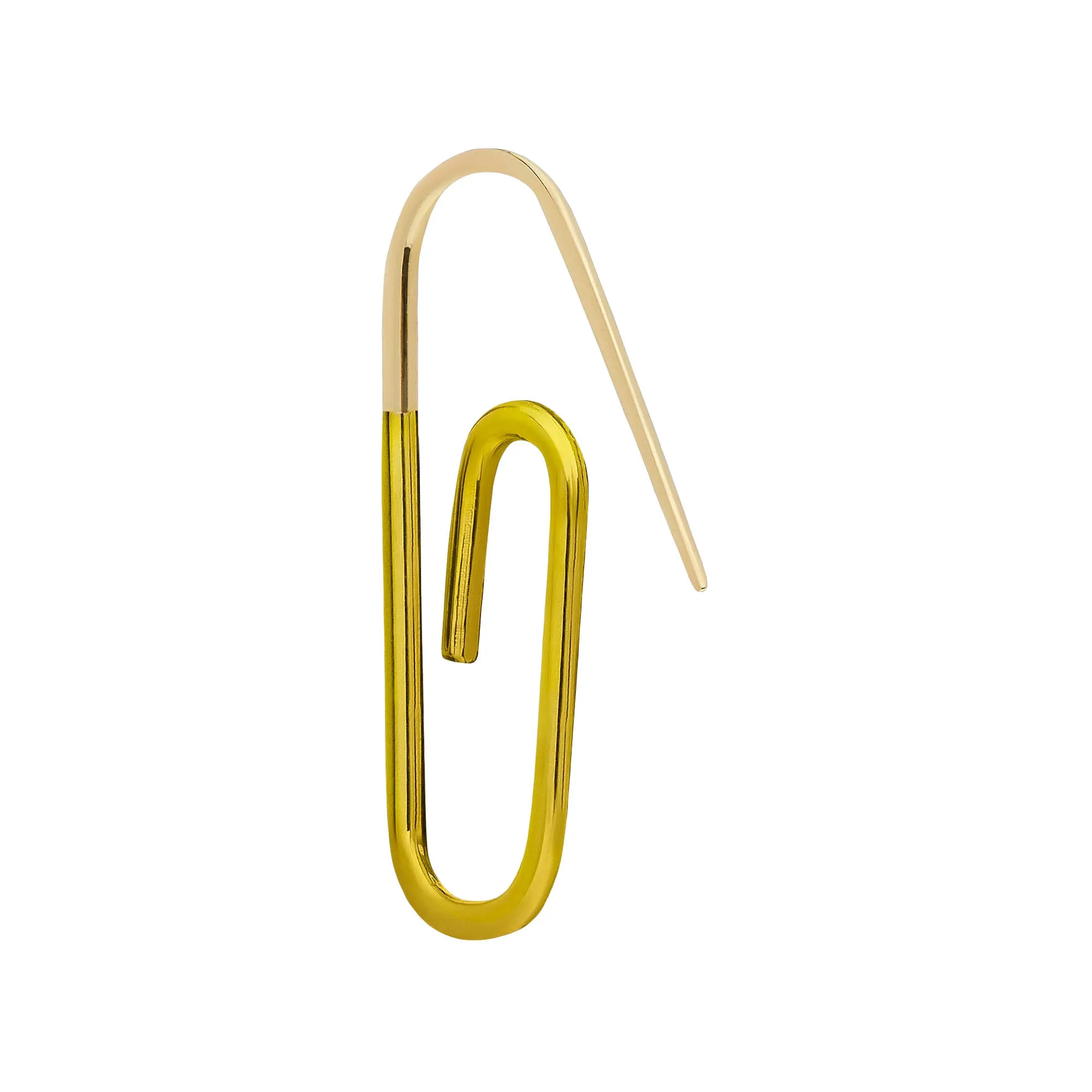 Metallic Enamel Paperclip Earring