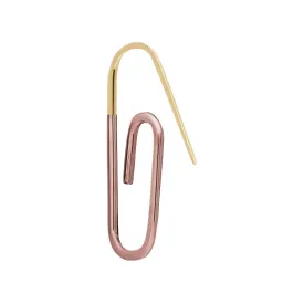 Metallic Enamel Paperclip Earring