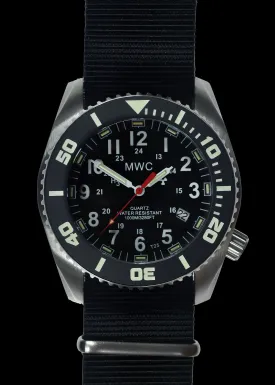 MWC "Depthmaster" 100atm / 3,280ft / 1000m Water Resistant Military Divers Watch in a Stainless Steel Case with GTLS and Helium Valve (10 Year Battery Life)