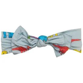 Neon Dinos Bow Headband