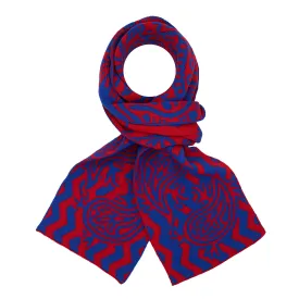 Paisley Gods Merino Scarf – Blue & Red