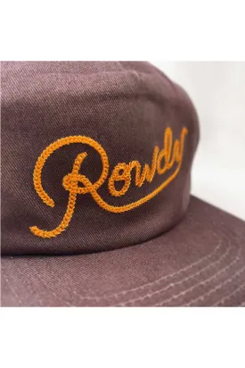 rowdy snapback hat - brown