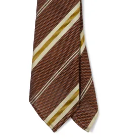 Silk Grenadine Stripe Seven-fold Tie