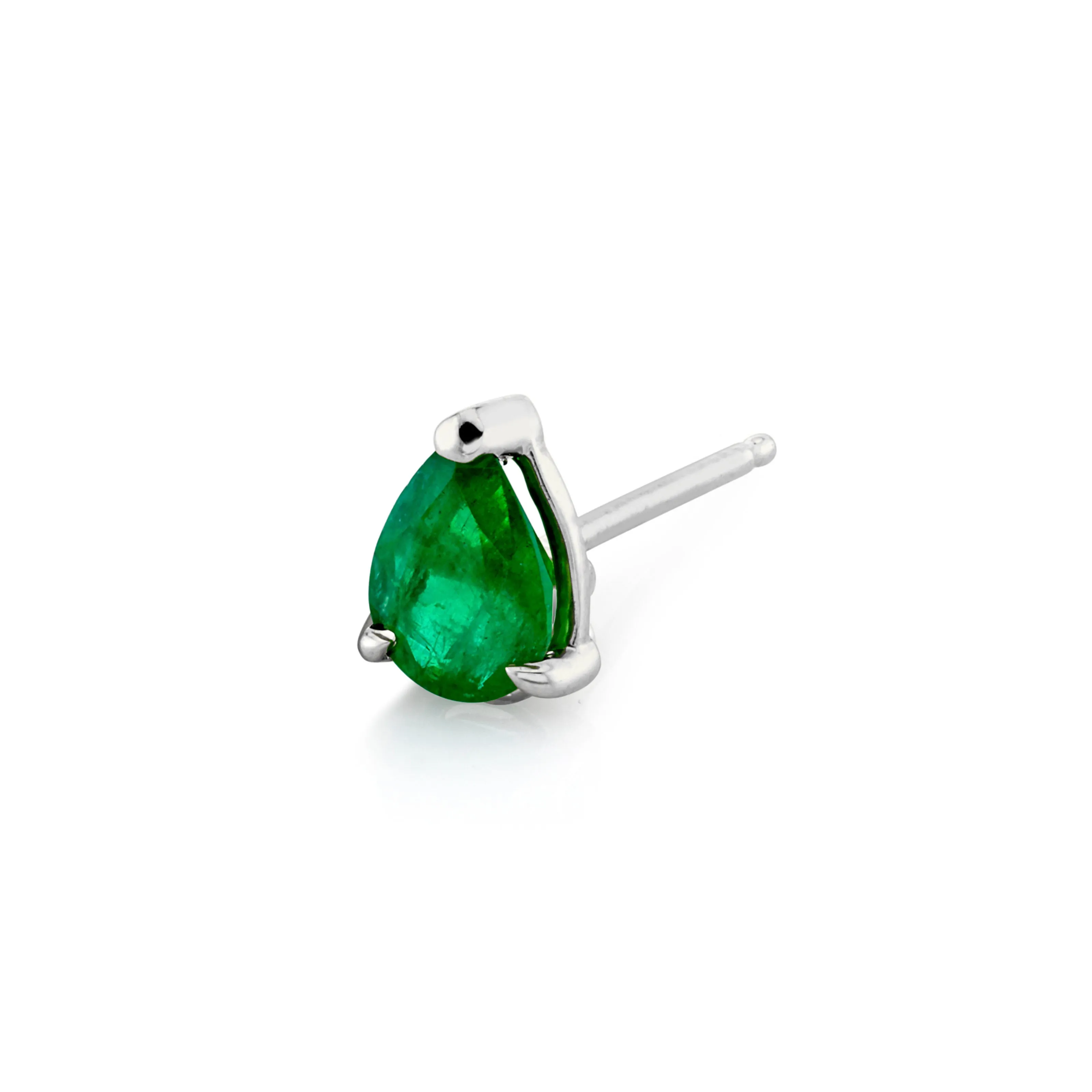 Water Drop Emerald Studs