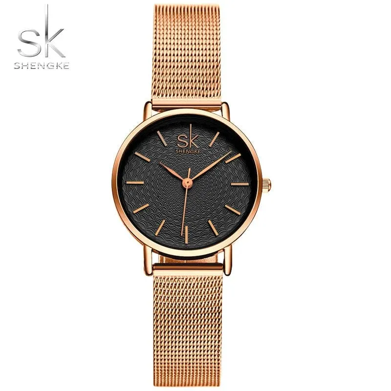 Women's Luxury Super Slim Sliver Mesh Stainless Steel Watches