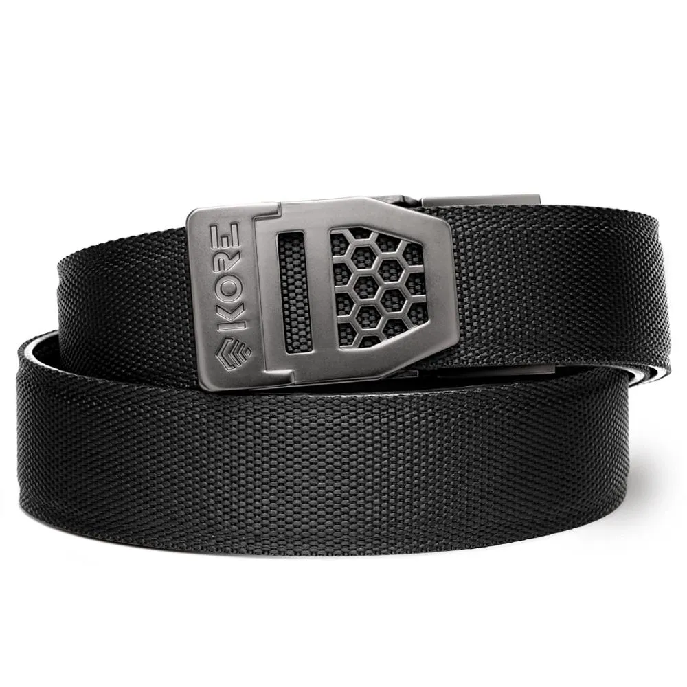 X6 GUNMETAL BUCKLE | EXL BLACK TACTICAL GUN BELT